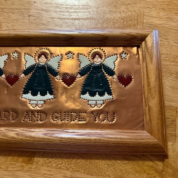 Copper and Wood Angel Wall Decor - Picture 2 of 3